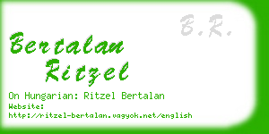 bertalan ritzel business card